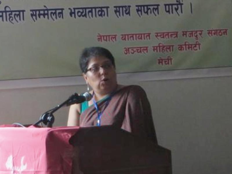 Nishi Kapahi addresses the ITWAN women's congress