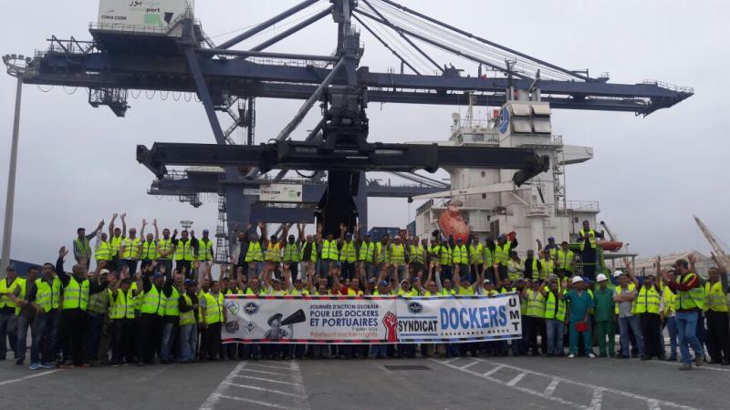 Dockers in Morocco were part of 7 July actions! 