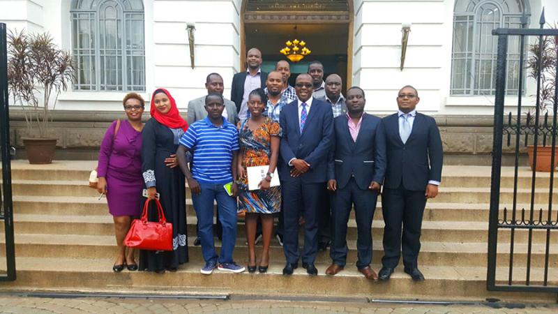 PUTON and online taxi representatives with the deputy governor of Nairobi county