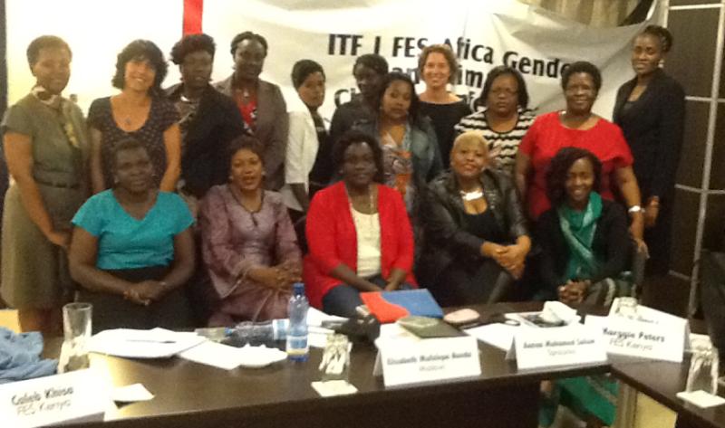 Participants at Nairobi gender and climate change workshop