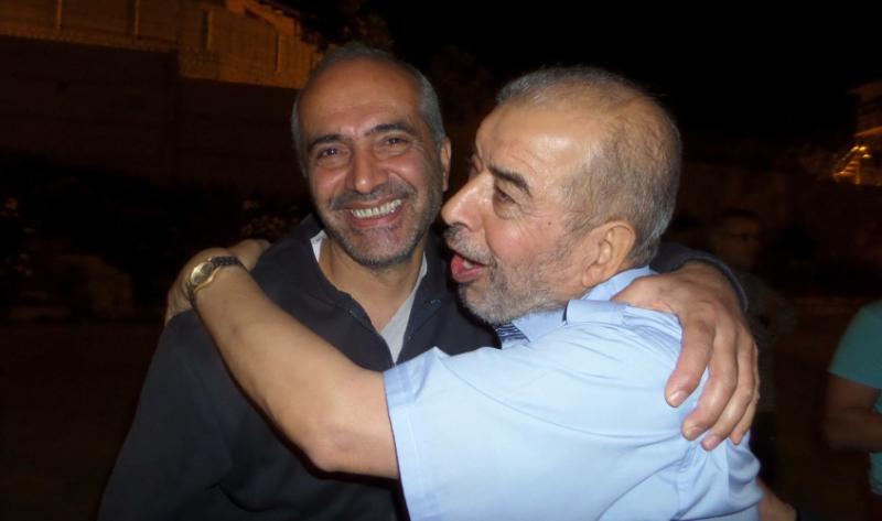 Davood Razavi (left) and Ebrahim Madadi on their release on bail in May 2015