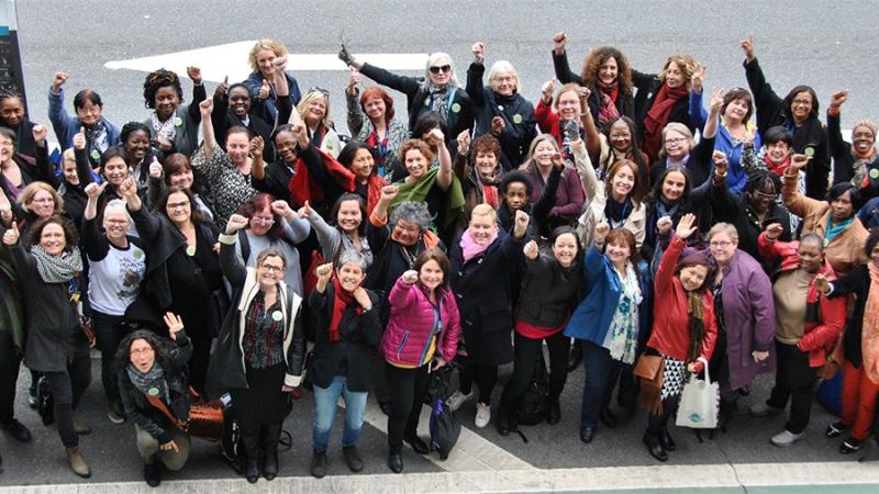 Trade unionists at the CSW60
